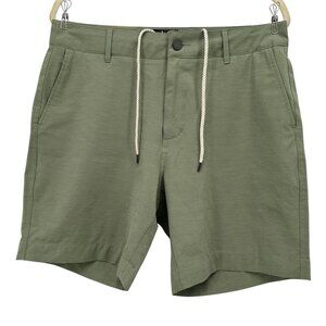 Faherty Mens 32 Shorts All Day Shorts 7" Trail Olive Green Lightweight Stretch